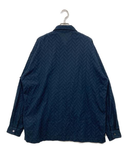 URBAN RESEARCH DOORS（アーバンリサーチドアーズ）URBAN RESEARCH DOORS (アーバンリサーチドアーズ) カラミロングスリーブシャツ ネイビー サイズ:Lの古着・服飾アイテム