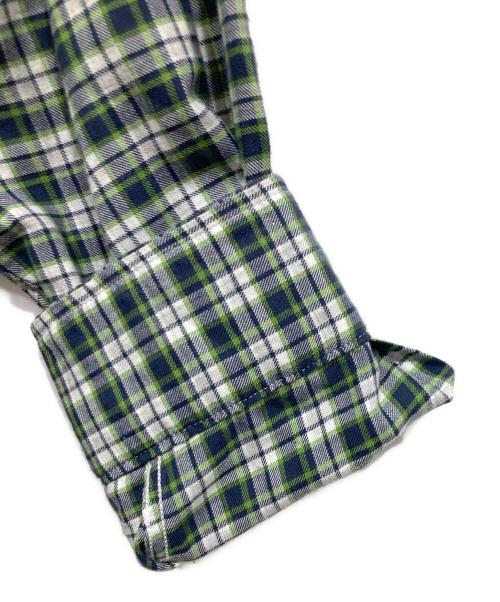 LACOSTE（ラコステ）LACOSTE (ラコステ) チェックシャツ ネイビー×グリーン サイズ:5の古着・服飾アイテム