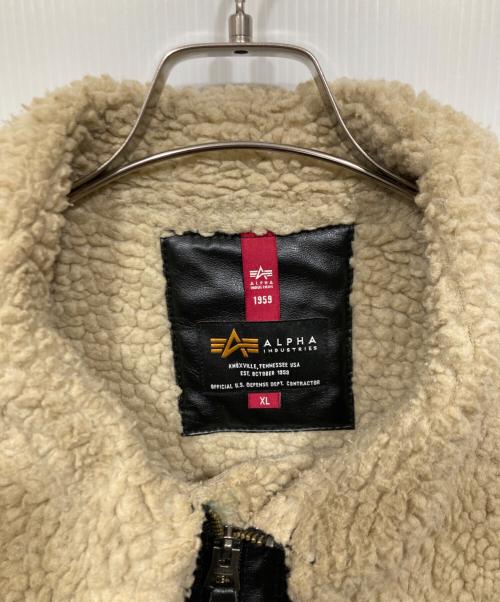 ALPHA（アルファ）ALPHA (アルファ) B-3ジャケット ブラック サイズ:XLの古着・服飾アイテム