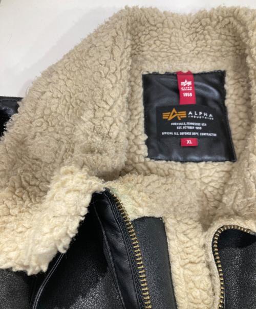 ALPHA（アルファ）ALPHA (アルファ) B-3ジャケット ブラック サイズ:XLの古着・服飾アイテム