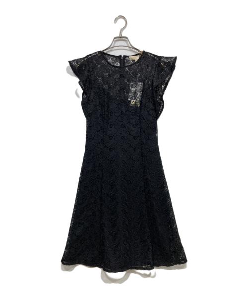 MICHAEL KORS（マイケル・コース）MICHAEL KORS (マイケルコース) フローラルレースワンピース / Floral Lace Flounce-Sleeve Dress ブラック サイズ:2 未使用品の古着・服飾アイテム