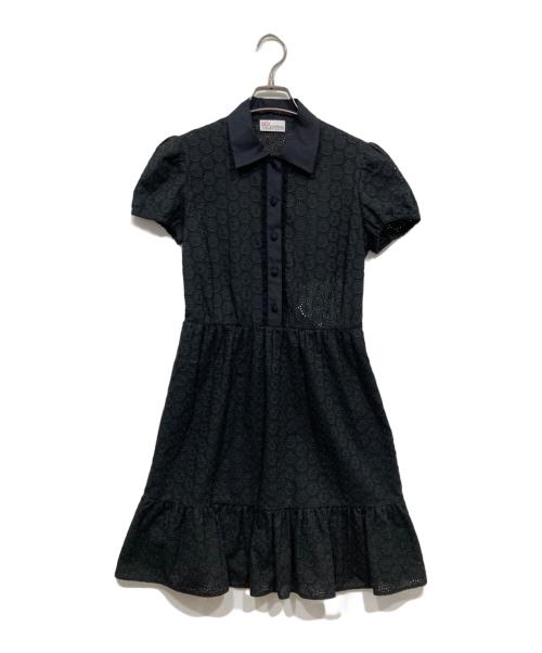 RED VALENTINO（レッドヴァレンティノ）RED VALENTINO (レッドヴァレンティノ) フラワーレースドレスワンピース ブラック サイズ:38 未使用品の古着・服飾アイテム