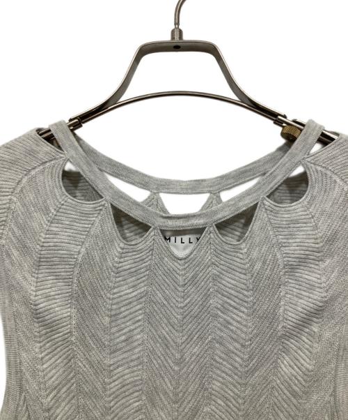 MILLY（ミリー）MILLY (ミリー) ノースリーブワンピース グレー サイズ:Pの古着・服飾アイテム