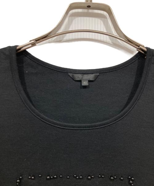 TO BE CHIC（トゥービーシック）TO BE CHIC (トゥービーシック) ビジュー装飾カットソー ブラック サイズ:40の古着・服飾アイテム