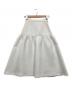 M-premierBLACK（エムプルミエブラック）の古着「キルトライクギャザー切替スカート」｜ホワイト