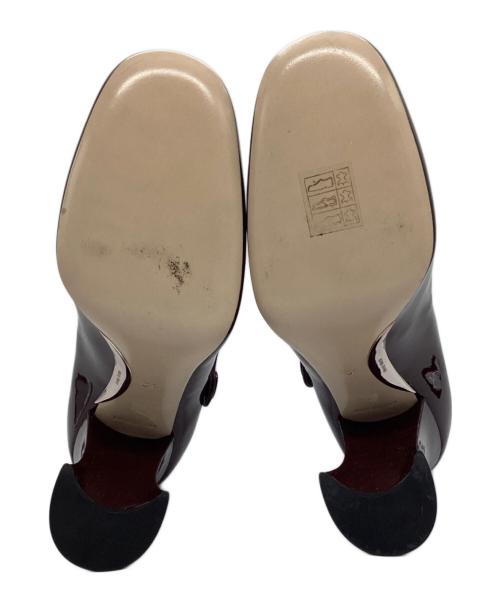 MIU MIU（ミュウミュウ）MIU MIU (ミュウミュウ) エナメルストラップパンプス ボルドー サイズ:34の古着・服飾アイテム