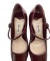 中古・古着 MIU MIU (ミュウミュウ) エナメルストラップパンプス ボルドー サイズ:34：13000円