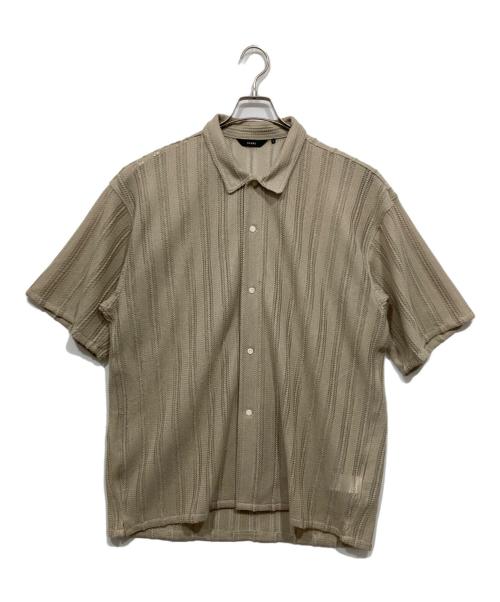 BEAMS（ビームス）BEAMS (ビームス) メッシュオープンカラーシャツ　25年モデル ベージュ サイズ:Lの古着・服飾アイテム
