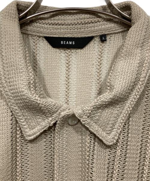 BEAMS（ビームス）BEAMS (ビームス) メッシュオープンカラーシャツ　25年モデル ベージュ サイズ:Lの古着・服飾アイテム