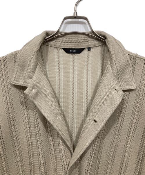BEAMS（ビームス）BEAMS (ビームス) メッシュオープンカラーシャツ　25年モデル ベージュ サイズ:Lの古着・服飾アイテム