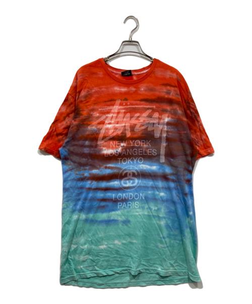 stussy（ステューシー）stussy (ステューシー) タイダイTシャツ レッド×ブルー サイズ:Lの古着・服飾アイテム