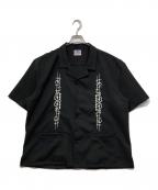 KUSTOMSTYLEカスタムスタイル）の古着「キューバシャツ」｜ブラック