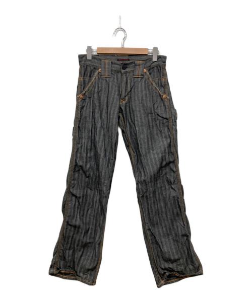 BLUE WAY（ブルーウェイ）BLUE WAY (ブルーウェイ) ヘンリーボーン ペインターパンツ グレー サイズ:Mの古着・服飾アイテム