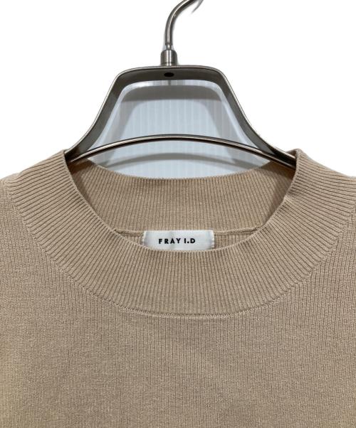 FRAY ID（フレイ アイディー）FRAY ID (フレイ アイディー) スパークシフォンスリーブニット ベージュ サイズ:Fの古着・服飾アイテム