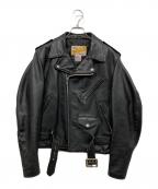 Schottショット）の古着「ワンスター ダブルライダースジャケット」｜ブラック