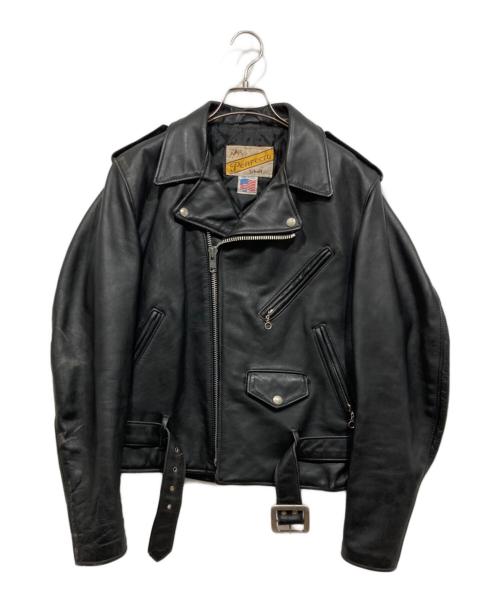 Schott（ショット）Schott (ショット) ワンスター ダブルライダースジャケット ブラック サイズ:38の古着・服飾アイテム