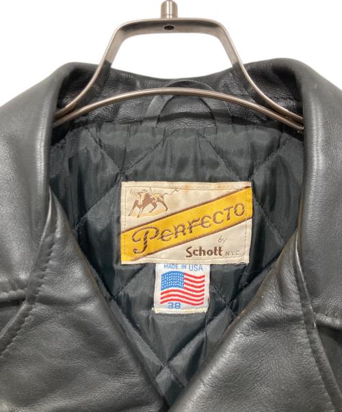 Schott（ショット）Schott (ショット) ワンスター ダブルライダースジャケット ブラック サイズ:38の古着・服飾アイテム