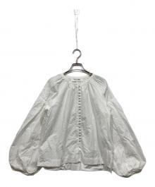 sara mallika（サラマリカ）の古着「長袖ブラウス / BIG SLEEVE TOP」｜ホワイト