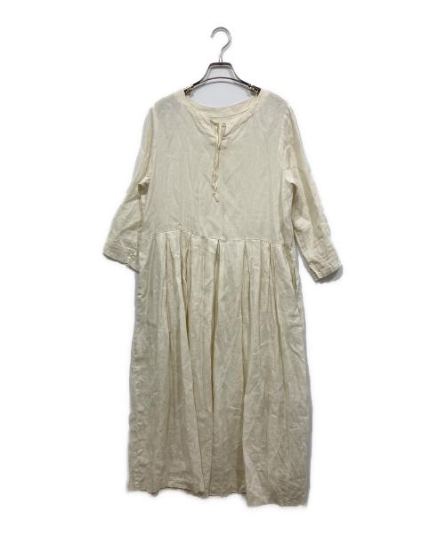 nest Robe（ネストローブ）nest Robe (ネストローブ) リネンワンピース ホワイト サイズ:Freeの古着・服飾アイテム