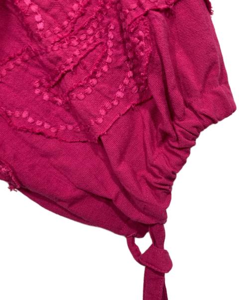 sara mallika（サラマリカ）sara mallika (サラマリカ) コットンリネンドレス / COTTON-LINEN PATCH DRESS ピンク サイズ:Mの古着・服飾アイテム