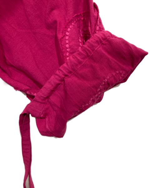 sara mallika（サラマリカ）sara mallika (サラマリカ) コットンリネンドレス / COTTON-LINEN PATCH DRESS ピンク サイズ:Mの古着・服飾アイテム