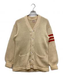 Princeton（プリンストン）の古着「レタードカーディガン」｜ベージュ
