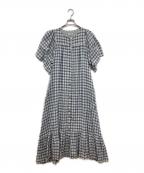 sarucheサルーチェ）の古着「チェックワンピース」｜ブルー×ホワイト