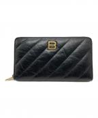 BALENCIAGAバレンシアガ）の古着「Crushコンチネンタルウォレット」｜ブラック