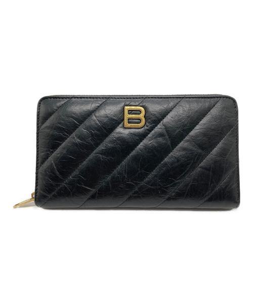 BALENCIAGA（バレンシアガ）BALENCIAGA (バレンシアガ) Crushコンチネンタルウォレット ブラックの古着・服飾アイテム