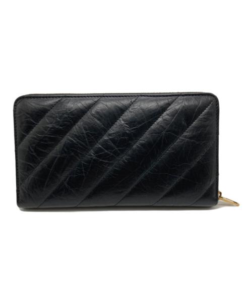 BALENCIAGA（バレンシアガ）BALENCIAGA (バレンシアガ) Crushコンチネンタルウォレット ブラックの古着・服飾アイテム