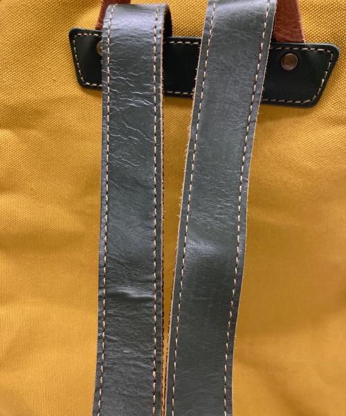 KAGUYAMA KABAN（カグヤマ カバン）kaguyama kaban (カグヤマ カバン) リュック / 革と帆布のお出かけリュック グリーン×イエローの古着・服飾アイテム