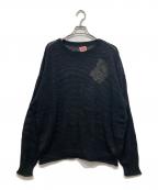 HINSONヒンソン）の古着「メッシュニット」｜ブラック