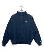 UMBROアンブロ）の古着「ハーフジップスウェット」｜ネイビー