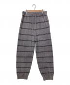 GELATO PIQUE HOMMEジェラートピケ オム）の古着「ホットスムーズィーボーダーロングパンツ」｜グレー