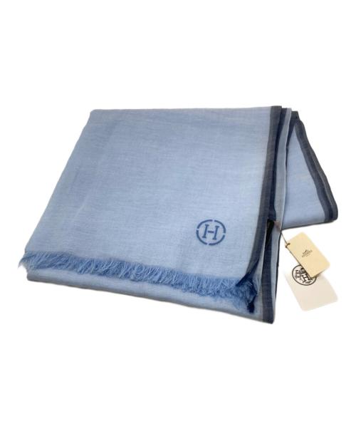 HERMES（エルメス）HERMES (エルメス) コットンストール ブルーの古着・服飾アイテム