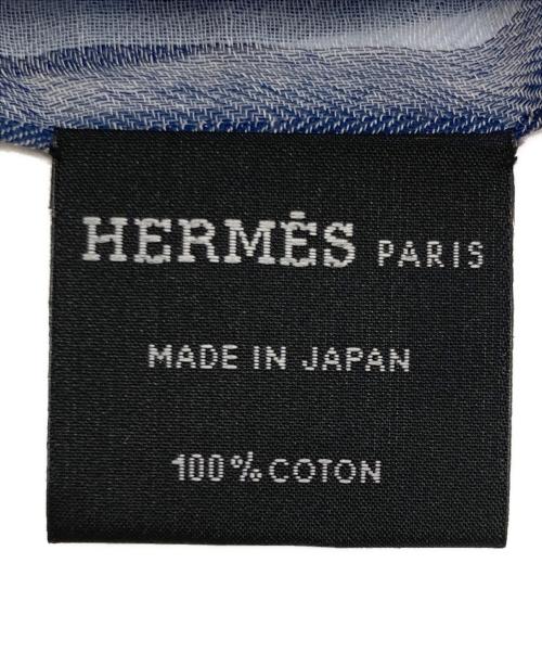 HERMES（エルメス）HERMES (エルメス) コットンストール ブルーの古着・服飾アイテム