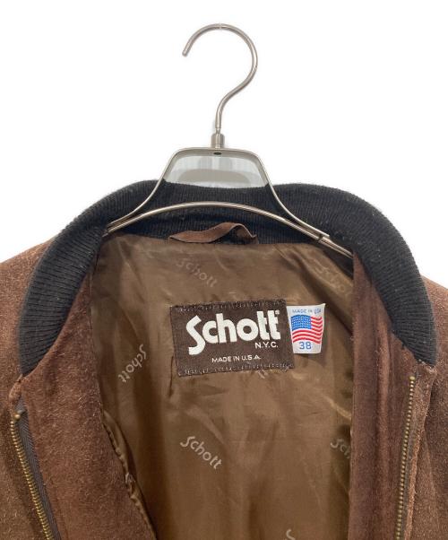 Schott（ショット）Schott (ショット) スウェードジャケット ブラウン サイズ:38の古着・服飾アイテム
