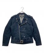 Schottショット）の古着「コットンダブルライダースジャケット」｜ネイビー