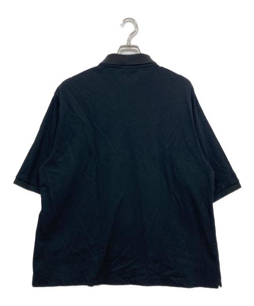 LACOSTE（ラコステ）LACOSTE (ラコステ) 鹿の子オーバーサイズポロシャツ ブラック サイズ:US Mの古着・服飾アイテム