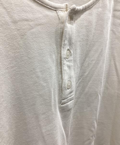 STEVEN ALAN（スティーブンアラン）STEVEN ALAN (スティーブンアラン) ヘンリーネックカットソー /  HENLEY NECK SHORT SLEEVE TEE -WIDE アイボリー サイズ:LLの古着・服飾アイテム