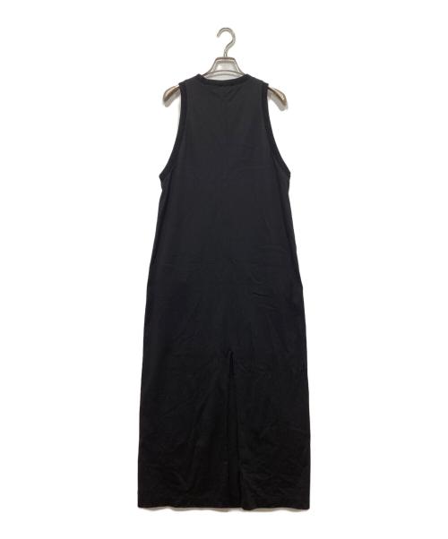 edition（エディション）edition (エディション) 30/2EGIL コットン ノースリーブロングワンピース ブラック サイズ:Fの古着・服飾アイテム