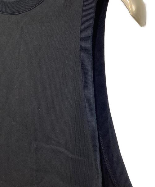 edition（エディション）edition (エディション) 30/2EGIL コットン ノースリーブロングワンピース ブラック サイズ:Fの古着・服飾アイテム