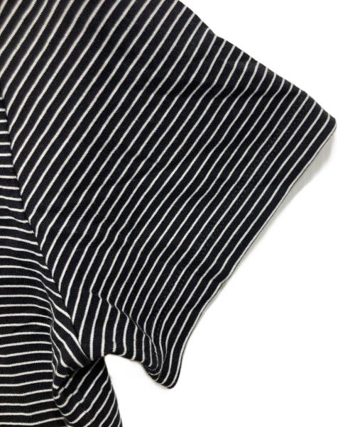 handvaerk（ハンドバーク）handvaerk (ハンドバーク) ボーダーカットソー ブラック×ホワイト サイズ:Sの古着・服飾アイテム