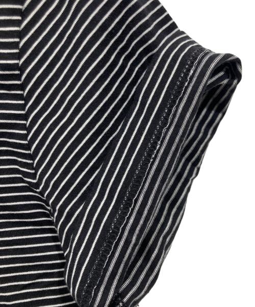 handvaerk（ハンドバーク）handvaerk (ハンドバーク) ボーダーカットソー ブラック×ホワイト サイズ:Sの古着・服飾アイテム