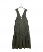 SLOBE IENAスローブ イエナ）の古着「Vネック ギャザージャンスカ」｜グリーン