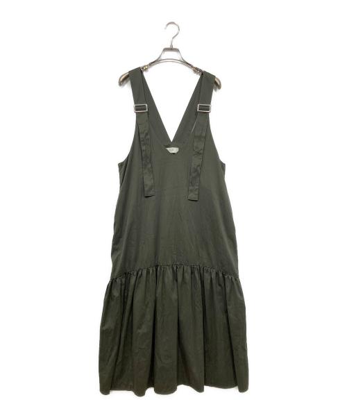 SLOBE IENA（スローブ イエナ）SLOBE IENA (スローブ イエナ) Vネック ギャザージャンスカ グリーン サイズ:サイズ表記なしの古着・服飾アイテム