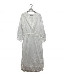 mizuiro-ind（ミズイロインド）の古着「コットンブラウスワンピース」｜ホワイト