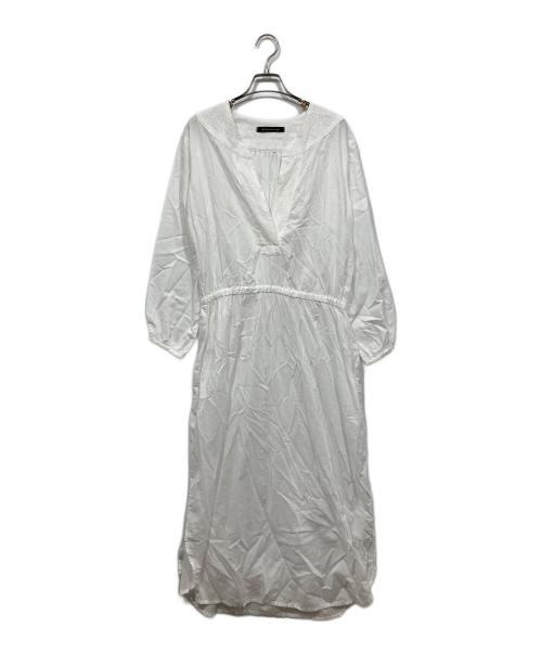 mizuiro-ind（ミズイロインド）mizuiro-ind (ミズイロインド) コットンブラウスワンピース ホワイト サイズ:Freeの古着・服飾アイテム