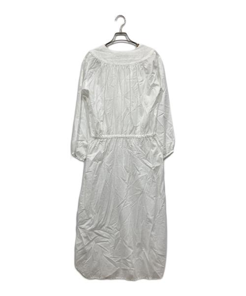 mizuiro-ind（ミズイロインド）mizuiro-ind (ミズイロインド) コットンブラウスワンピース ホワイト サイズ:Freeの古着・服飾アイテム