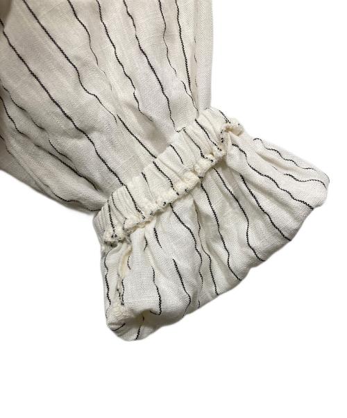 ROSIEE（ロージー）ROSIEE (ロージー) リネンストライプシャツ / 綿麻ストライプブラウス ホワイト サイズ:Fの古着・服飾アイテム